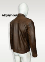 #95 CASACA/CHAQUETA DE CUERO JACKET MARRON MATIZADO - Image 5