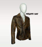 #66 JACKET BIKER MARRON MATIZADO - Image 13