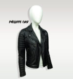 #58 CASACA/CHAQUETA DE CUERO JACKET BIKER PADDED 2024 - Image 8