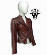 #22 CASACA/CHAQUETA DE CUERO JACKET BIKER MODA 2024 CORTE PRINCESA - Image 13