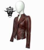 #22 CASACA/CHAQUETA DE CUERO JACKET BIKER MODA 2024 CORTE PRINCESA - Image 12