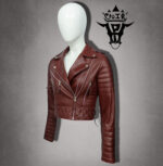 #10 CASACA/CHAQUETA DE CUERO JACKET BIKER STAR ROCK - Image 4