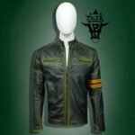 #88 CASACA/CHAQUETA DE CUERO JACKET VERDE PETROLIO VINTAGE - Image 6