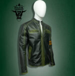 #88 CASACA/CHAQUETA DE CUERO JACKET VERDE PETROLIO VINTAGE - Image 5