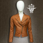#50 CASACA/CHAQUETA DE CUERO JACKET  SHOULDER PINS - Image 4