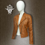 #50 CASACA/CHAQUETA DE CUERO JACKET  SHOULDER PINS - Image 6