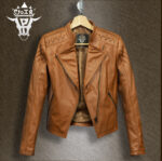 #50 CASACA/CHAQUETA DE CUERO JACKET  SHOULDER PINS - Image 9
