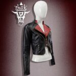 #70 CASACA/CHAQUETA DE CUERO JACKET BIKKER RED WITH BLACK - Image 7