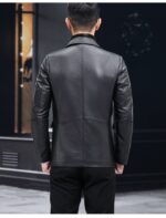 #94 CASACA/CHAQUETA DE CUERO BIKER VINTAGE PLOMO - Image 8