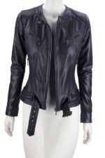 #66 CASACA/CHAQUETA DE CUERO JACKET WAIST STRAP - Image 2