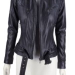 #66 CASACA/CHAQUETA DE CUERO JACKET WAIST STRAP