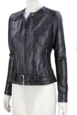 #66 CASACA/CHAQUETA DE CUERO JACKET WAIST STRAP - Image 3