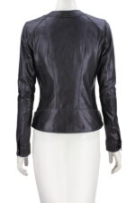 #66 CASACA/CHAQUETA DE CUERO JACKET WAIST STRAP - Image 4