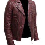 #63 JACKET BIKER COLOR VINO ACOLCHADO BRAZO