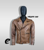 #66 JACKET BIKER MARRON MATIZADO - Image 7
