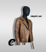 #66 JACKET BIKER MARRON MATIZADO - Image 11
