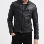 #72 CASACA/CHAQUETA DE CUERO JACKET CORTE SLIM