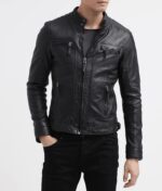 #72 CASACA/CHAQUETA DE CUERO JACKET CORTE SLIM
