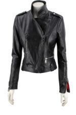 #63 CASACA/CHAQUETA DE CUERO JACKET BIKER CHEST CLOSURE - Image 4