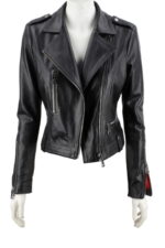#63 CASACA/CHAQUETA DE CUERO JACKET BIKER CHEST CLOSURE - Image 3
