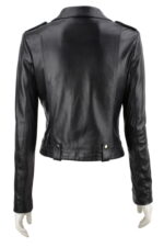 #63 CASACA/CHAQUETA DE CUERO JACKET BIKER CHEST CLOSURE - Image 2