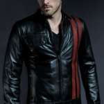 #09  Jacket bLack Red Estilo urbano