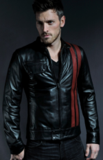 #09  Jacket bLack Red Estilo urbano