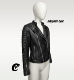 #19 CASACA/CHAQUETA DE CUERO JACKET BIKER ELEGANATE MODA 2024 - Image 11