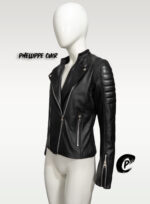 #19 CASACA/CHAQUETA DE CUERO JACKET BIKER ELEGANATE MODA 2024 - Image 12