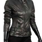 #61 CASACA/CHAQUETA DE CUERO JACKET STRIPED STITCHING STRAP