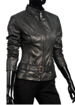#61 CASACA/CHAQUETA DE CUERO JACKET STRIPED STITCHING STRAP