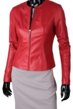 #64 CASACA/CHAQUETA DE CUERO JACKET ROJO CLASICO - Image 4