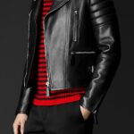 #84 CASACA/CHAQUETA DE CUERO JACKET BIKER ACOLCHADO + CIERRE