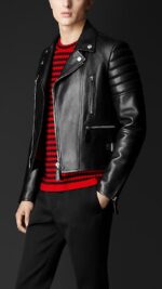 #84 CASACA/CHAQUETA DE CUERO JACKET BIKER ACOLCHADO + CIERRE