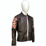 #83 CASACA/CHAQUETA DE CUERO JACKET REINO UNIDO LOGO