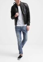 #46 jacket Clasica simple cierre plateado - Image 2