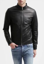 #46 jacket Clasica simple cierre plateado