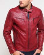#61 JACKET MORDENA ROJO MATIZ OSCURO
