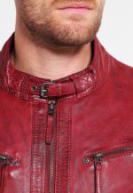 #61 JACKET MORDENA ROJO MATIZ OSCURO - Image 4