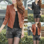 #33 CASACA/CHAQUETA DE CUERO JACKET CORTA MODA - Image 5