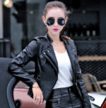 #78 CASACA DE CUERO/CHAQUETA DE CUERO JACKET DOBLE ABERTURA NEGRA - Image 2