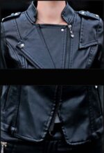 #78 CASACA DE CUERO/CHAQUETA DE CUERO JACKET DOBLE ABERTURA NEGRA - Image 8