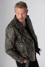#118 CASACA DE CUERO /CHAQUETA JACKET BIKER VINTAGE COLOR - Image 5