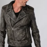 #118 CASACA DE CUERO /CHAQUETA JACKET BIKER VINTAGE COLOR
