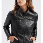 #89 CASACA DE CUERO /CHAQUETA JACKETSHOULDER STRIPES WOMAN