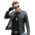 #132 CASACA DE CUERO /CHAQUETA JACKET CLASIC BOTONES FOR MEN