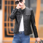 #91 CASACA DE CUERO /CHAQUETA JACKET CLASICA WOMAN 2024