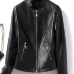 #97 CASACA DE CUERO /CHAQUETA JACKET CUT SEMI BOMBER WOMAN