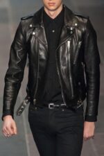 #135 CASACA DE CUERO /CHAQUETA JACKET BIKER DOBLE CIERRE SKIN