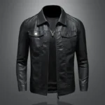 #121 CASACA DE CUERO /CHAQUETA JACKET CUELLO CAMISA 2024